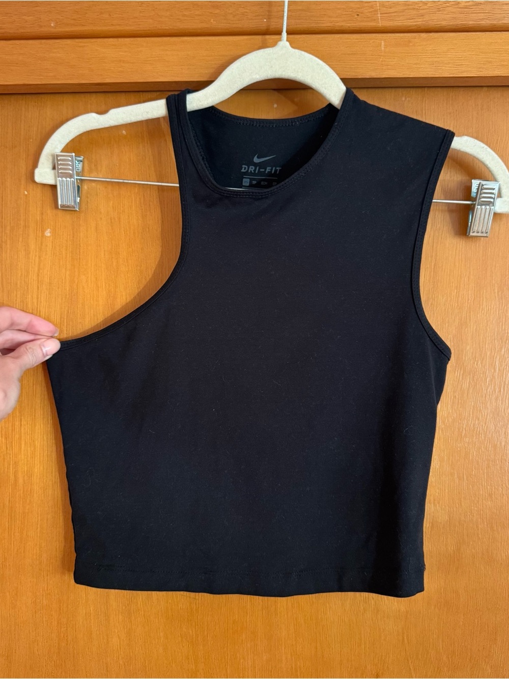 Nike Black Dri-FIT Cropped High-Neck Tank